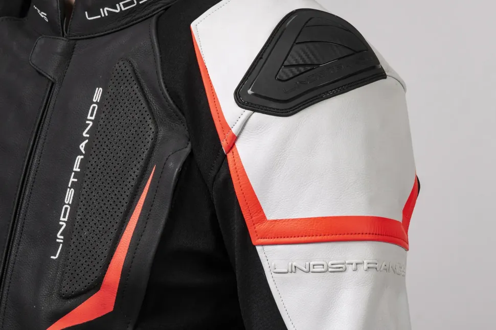 Lindstrands Skinnjacka Sanden Svart/vit