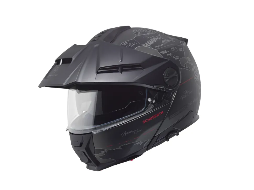 Schuberth Hjälm E2 Atlas mattsvart/röd