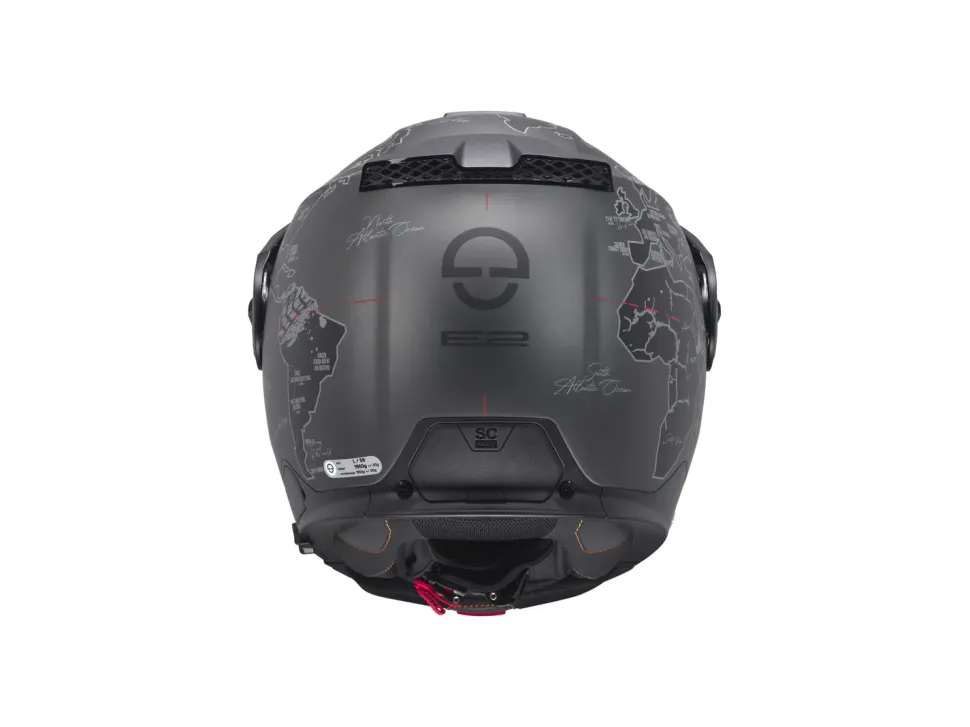 Schuberth Hjälm E2 Atlas mattsvart/röd