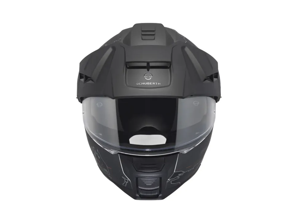 Schuberth Hjälm E2 Atlas mattsvart/röd