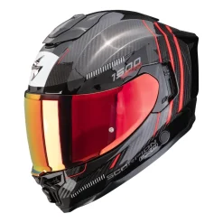 SCORPION Helmet EXO-1500 CARBON AIR ZITY Black-Red