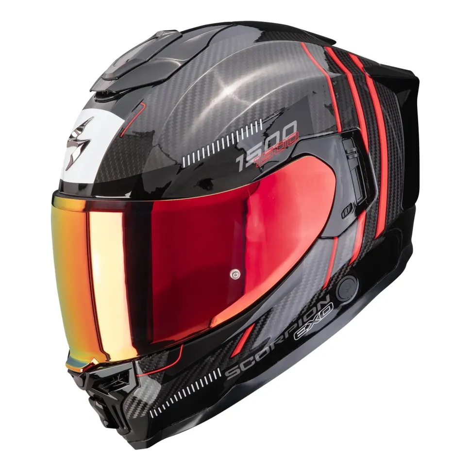 SCORPION Helmet EXO-1500 CARBON AIR ZITY Black-Red