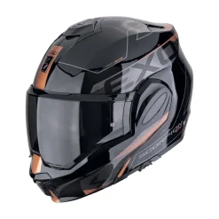 SCORPION Hjälm EXO-TECH EVO TRAVELLER Svart-Koppar